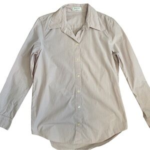 Aritzia Babaton Letterpress Pink Pinstripe Poplin Shirt – Medium